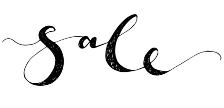 SALE typography template with Sale lettering. Calligraphy Vector illustration EPS10のイラスト素材