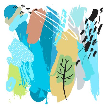 Abstract creative background Brush Texture. Modern artistic background. brush stroke.の写真素材