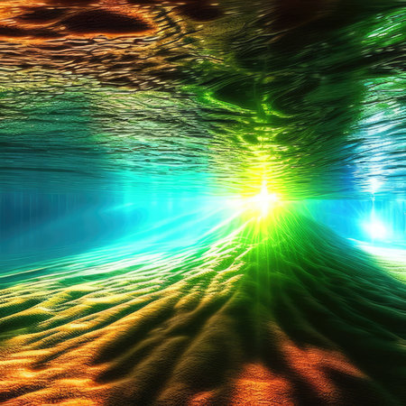Underwater Colorful Background With Coral Reef. generative Aの素材
