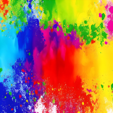 Colorful watercolor paint splash background, vibrant festival of Holi. generative aiの素材