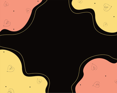 banner with abstract background, modern template on dark background with bright colored shapes and...