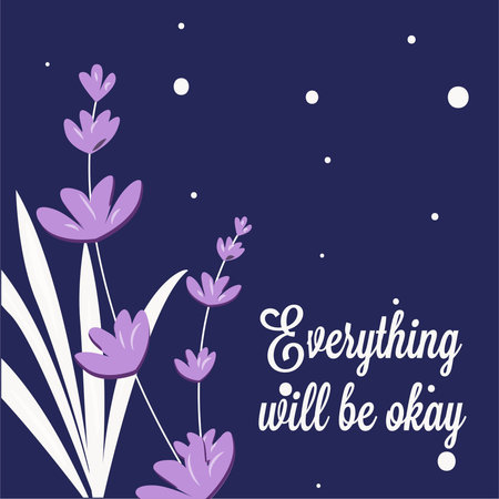 vector floral drawing, lavender illustration for design of cards, banners and flyersのイラスト素材