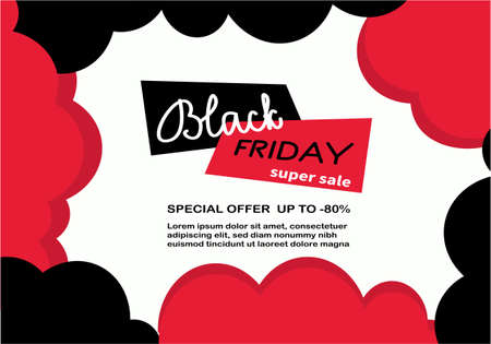 black friday abstract banner, modern template for sales, vectors illustrationのイラスト素材