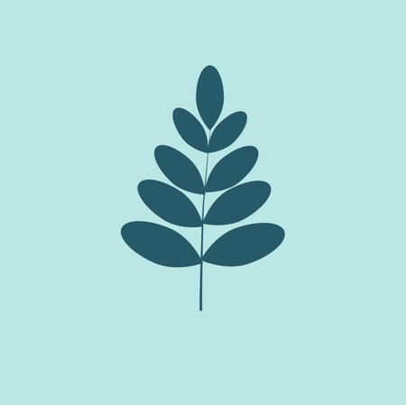 Blue leaf ecology nature element vector icon.のイラスト素材