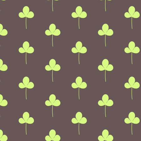 Seamless pattern with simple leaves. Endless plant texture. Vector illustrationのイラスト素材