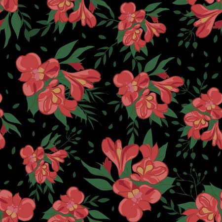 pattern from flowers.irises.colored vector illustrationのイラスト素材