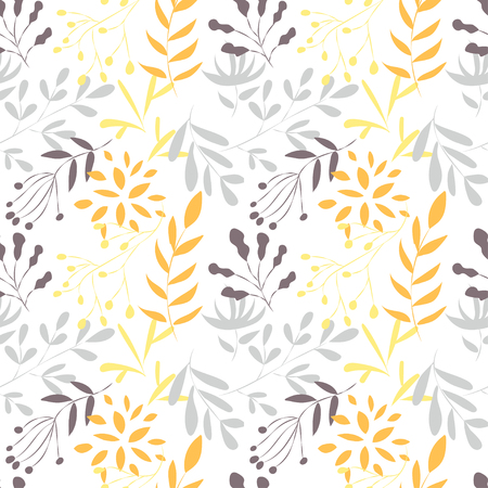 Pattern of a colored plant on a white background, vector illustrationのイラスト素材