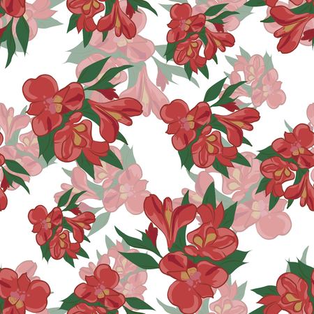 Pattern from flowers. Irises. Colored vector illustrationのイラスト素材