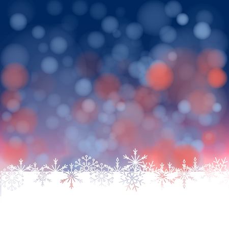 Pattern of colored lights and snowflakesのイラスト素材