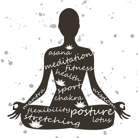 Girl in yogaのイラスト素材