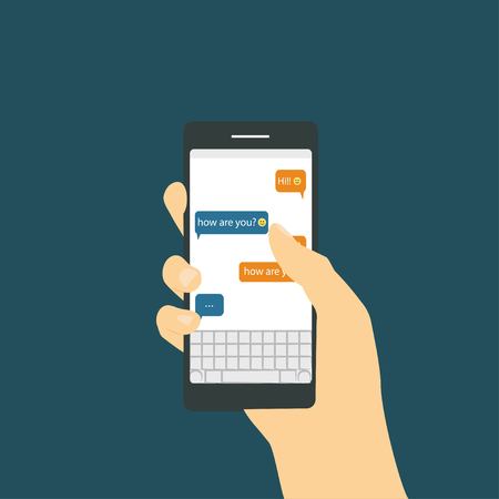 Hand with phoneのイラスト素材