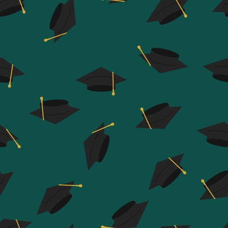 Graduation illustration patternのイラスト素材