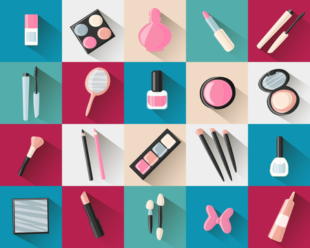 Cosmetics iconsのイラスト素材