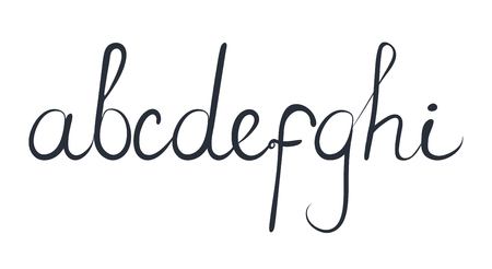 Hand drawn typeface set. Typography alphabet for your designs: logo, typeface, web banner, card, wedding invitation.のイラスト素材