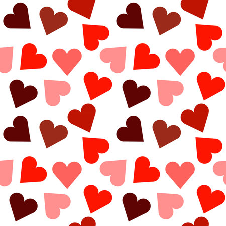 Happy Valentine's day. pattern of red hearts. vector illustration