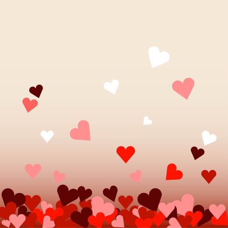 Happy Valentine's day. background of red heartsのイラスト素材