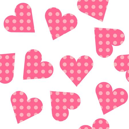 Happy Valentine's day. pattern of red hearts. vector illustration
のイラスト素材