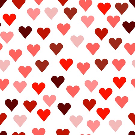 Happy Valentine's day. pattern of red hearts. vector illustrationのイラスト素材