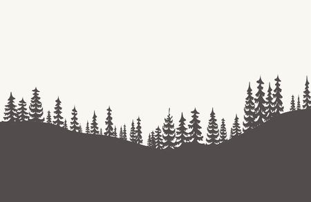 Forest. vector background in brown tones.のイラスト素材
