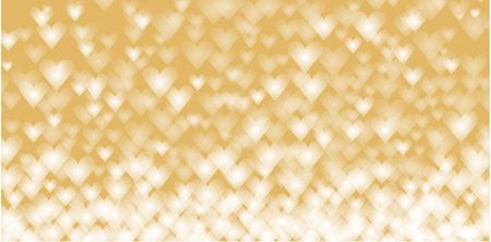 With Valentine's day. background of white hearts on a gold backgroundのイラスト素材
