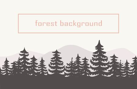 Forest mountains in the background. vector background in brown tones.のイラスト素材