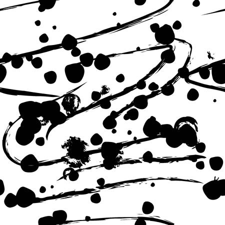 seamless pattern of stains and ink smears.blot of inkの写真素材