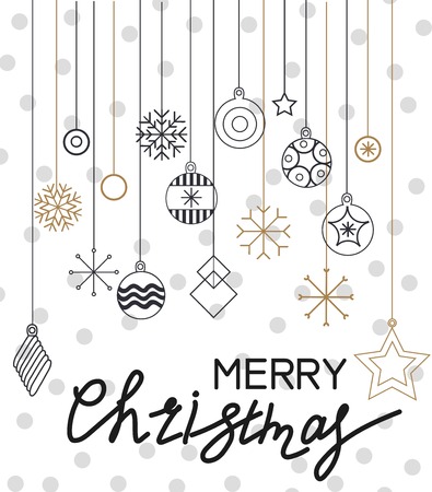 Christmas cards and Happy new year 2019. Holiday vector illustration with inscription compositions, snowflakes and Christmas toys. Christmas sale. Vintage Holiday Label. vector illustrationのイラスト素材