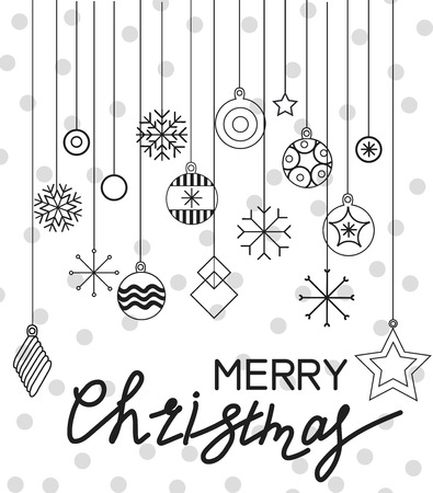 Christmas cards and Happy new year 2019. Holiday vector illustration with inscription compositions, snowflakes and Christmas toys. Christmas sale. Vintage Holiday Label. vector illustrationのイラスト素材