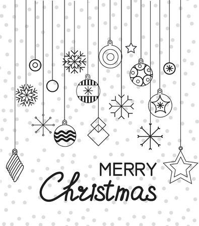 Christmas cards and Happy new year 2019. Holiday vector illustration with inscription compositions, snowflakes and Christmas toys. Christmas sale. Vintage Holiday Label. vector illustrationのイラスト素材