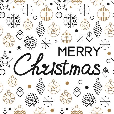 Christmas cards and Happy new year 2019. Holiday vector illustration with inscription compositions, snowflakes and Christmas toys. Christmas sale. Vintage Holiday Label. vector illustrationの写真素材