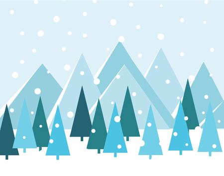 Merry Christmas Landscape. vector illustrationの写真素材