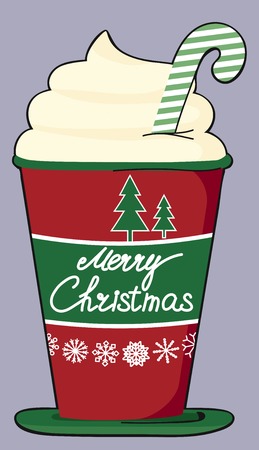 Hand drawn Christmas card. Merry Christmas and New Year typography. Cute holidays greeting card, invitation, poster and templates. Vector illustration.のイラスト素材