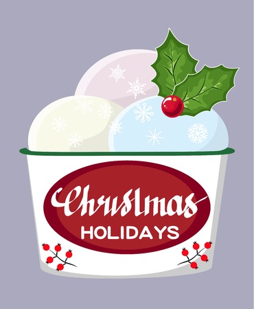 Hand drawn Christmas card. Merry Christmas and New Year typography. Cute holidays greeting card, invitation, poster and templates. Vector illustration.のイラスト素材