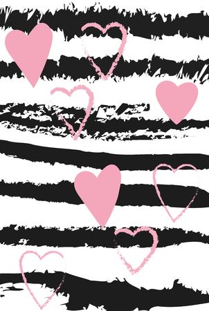 Happy Valentines Day card, typography, backgroundのイラスト素材