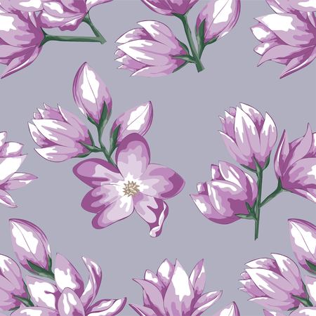 a pattern of delicate flowers pink springのイラスト素材