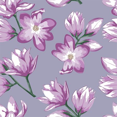 a pattern of delicate flowers pink springのイラスト素材