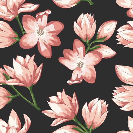 a pattern of delicate pink and cream flower. Wedding invitation card vector abstract design element.のイラスト素材