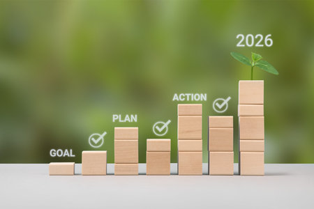 Business growth success achievement concept. Plan, goal and action to achieve success in 2026....