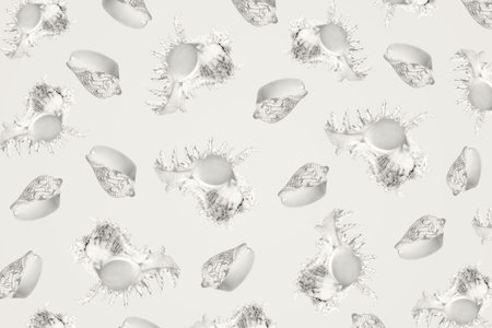 Demonstrating the colors of 2026 - Cloud Dancer. Gray abstract background of white and gray...