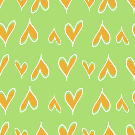 St Patricks Day festive seamless pattern with heartsのイラスト素材