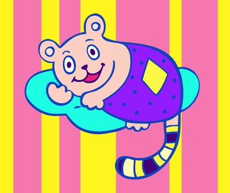 Sleeping bear. Vector.のイラスト素材