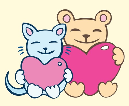 Lovers catsのイラスト素材