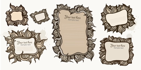 Vintage Flower petals frame のイラスト素材