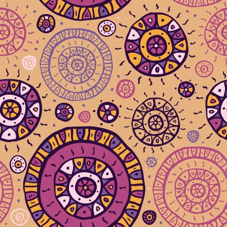 Stylized hand drawn seamless pattern  Vector background のイラスト素材