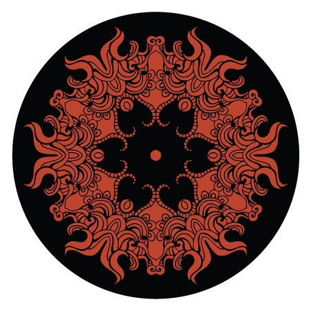 Mandala  Indian decorative pattern  Vector ethnic background  のイラスト素材