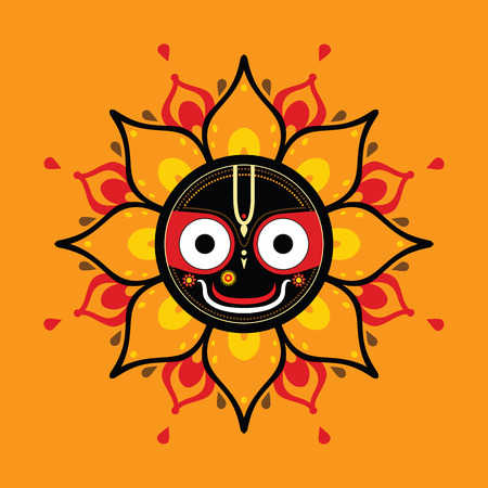 Jagannath. Indian God of the Universe. Lord Jagannatha.のイラスト素材