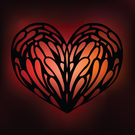 Ornamental Heartのイラスト素材