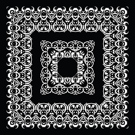 Vector border. Ornamental  Frame. Hand drawn Vintage background.のイラスト素材