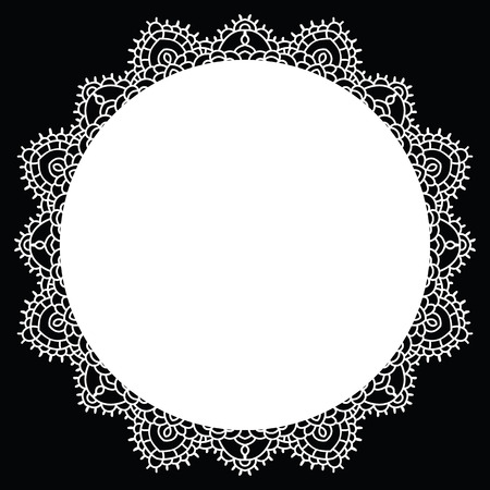 Crochet lace mandala.のイラスト素材