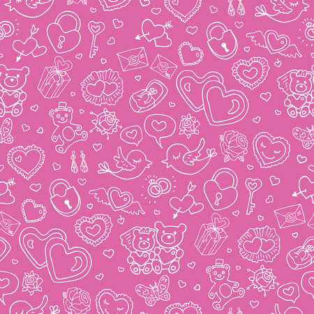 Seamless wedding patterns.のイラスト素材